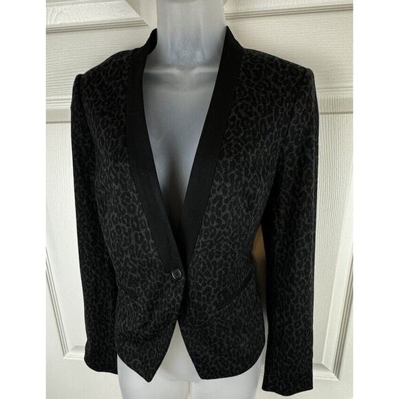 Ann Taylor LOFT LEOPARD Print Blazer, Black & Gray, Sz: 8 P, 51-08 - Picture 5 of 15